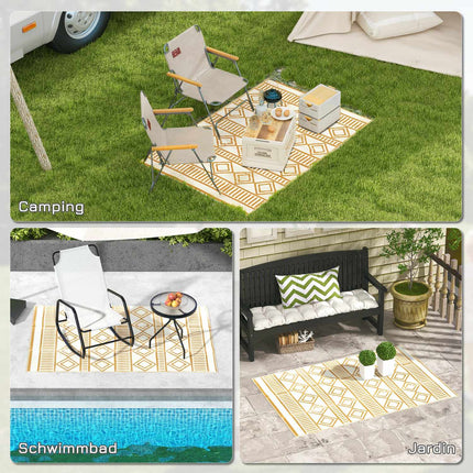 Waterproof outdoor mat for garden & camping, 121x182cm