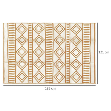 Waterproof outdoor mat for garden & camping, 121x182cm