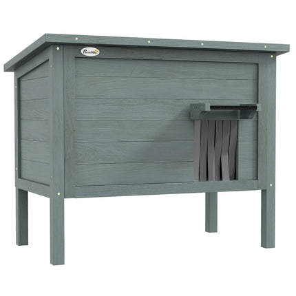 Outdoor Cat House, Insulated, Dark Grey, 85 x 50 x 68.5 cm