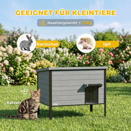 Outdoor-Katzenhaus, wetterfest, leicht zu reinigen, 85x55x70 cm