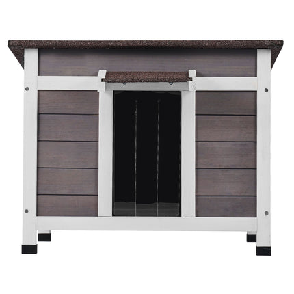 Outdoor Cat House, Weatherproof Wood, Window, 24 x 21 x 18 in