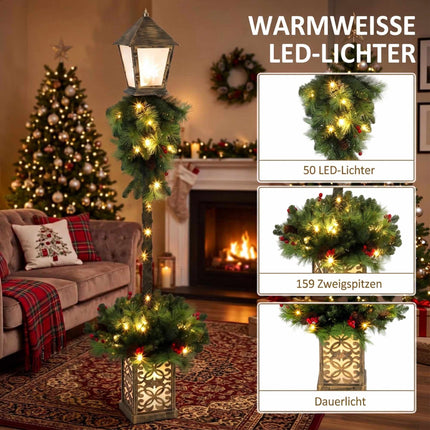 Outdoor Christmas Lantern with 50 Warm White LEDs, 150cm