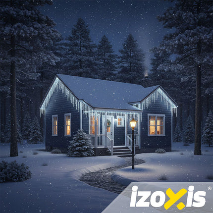 Outdoor-Weihnachtsbeleuchtung, 300 LEDs, Kaltweiß, 15m, 8 Modi