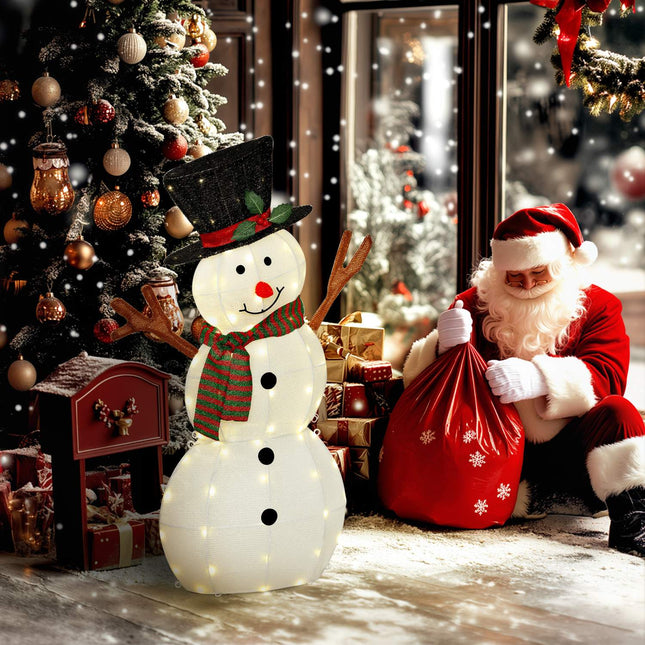 Outdoor Christmas Snowman Decoration with LED Lights