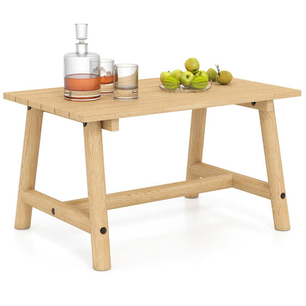 Outdoor Coffee Table – Solid Wood, Slatted, 125kg Capacity
