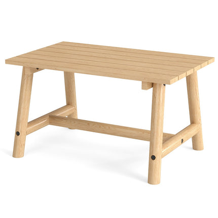 Outdoor Coffee Table – Solid Wood, Slatted, 125kg Capacity