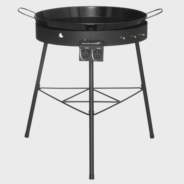 Outdoor-Kochset mit Emaille-Brenner, Windschutz, Ständer