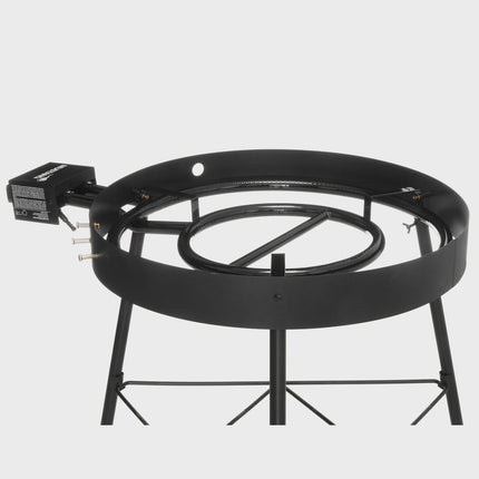 Outdoor Cooking Set with Enamel Burner, Windshield, Stand