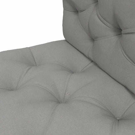 Outdoor-Kissen-Set, getuftet, 120x80x12 cm, Hellgrau
