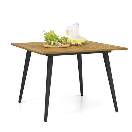 Gartentisch aus Akazienholz für 4 Personen, 4,8 cm Loch