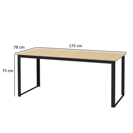 Esstisch für draußen, wetterfest, für 6 Personen, Teak-Finish