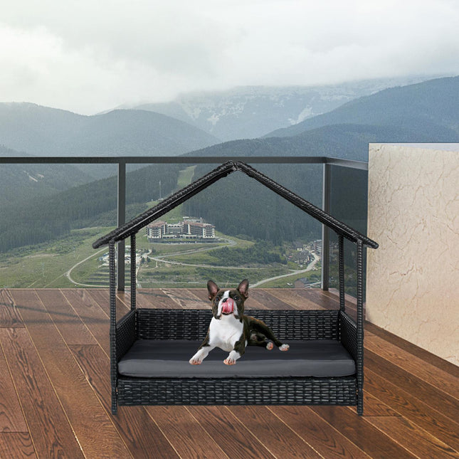 Outdoor-Hundebett mit Sonnendach für kleine und mittelgroße Rassen