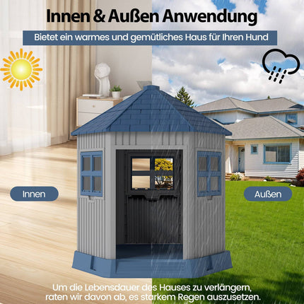 Outdoor Dog House, Large Entrance, Weatherproof PP