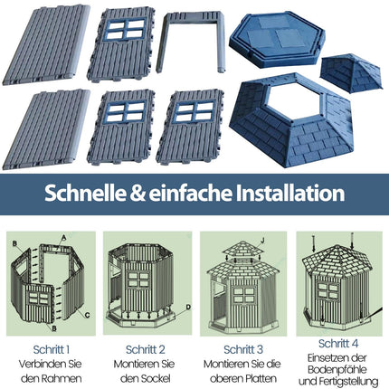 Outdoor Dog House, Large Entrance, Weatherproof PP