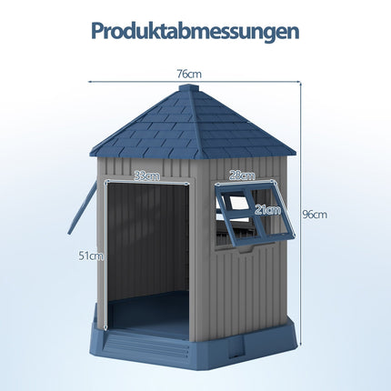 Outdoor Dog House, Large Entrance, Weatherproof PP