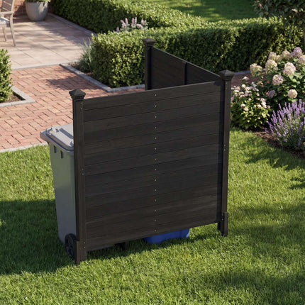 Outdoor Fir Wood Privacy Fence – Black, 2 Panels