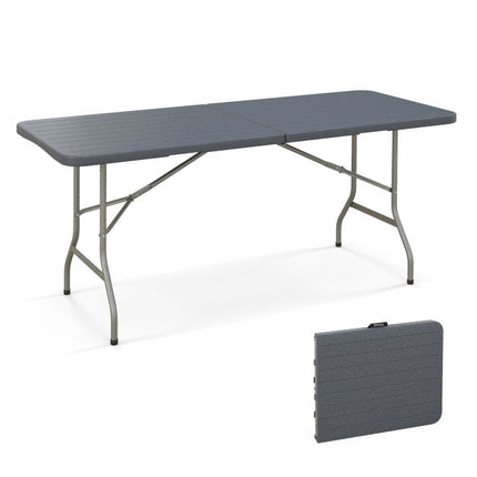 Gartentisch klappbar 180 x 74 cm, HDPE-Platte, Metallbeine