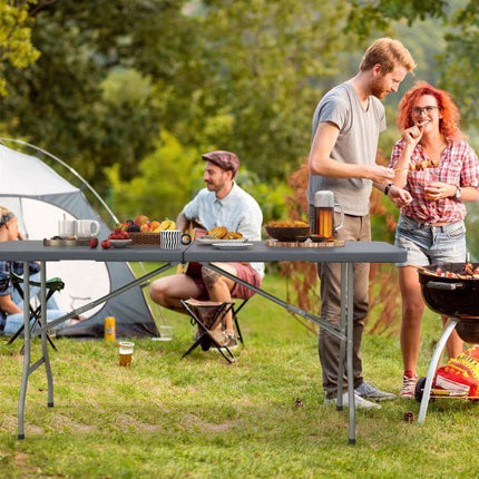 Gartentisch klappbar 180 x 74 cm, HDPE-Platte, Metallbeine