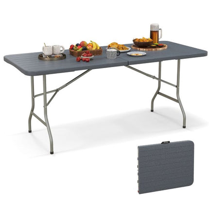Gartentisch klappbar 180 x 74 cm, HDPE-Platte, Metallbeine