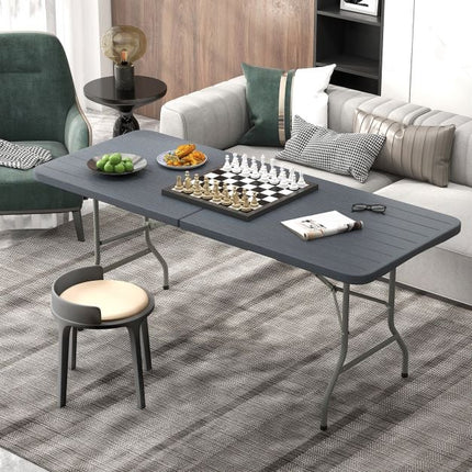 Gartentisch klappbar 180 x 74 cm, HDPE-Platte, Metallbeine