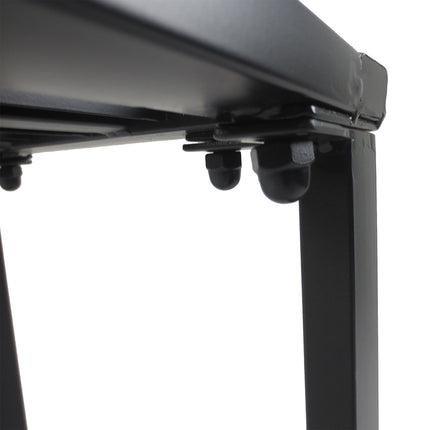 Ensemble de mobilier d'extérieur festif 3 pièces avec 1 table et 2 bancs en métal noir 110 x 55 x 70 cm