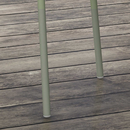 Gartenstühle Set, 4 Stück, Grün, Kunststoff/Metall, 120 kg Traglast