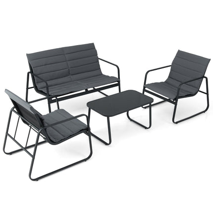 Gartenmöbel-Set mit Kissen – 4-teilig