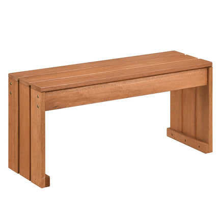 Outdoor Hardwood Bench, 90 cm, Compact & Versatile Design
