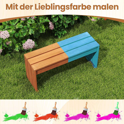 Outdoor Hardwood Bench, 90 cm, Compact & Versatile Design
