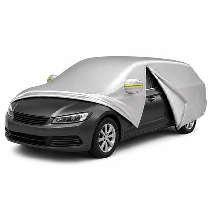 Outdoor Hatchback Car Cover, 400–435 cm, Silver
