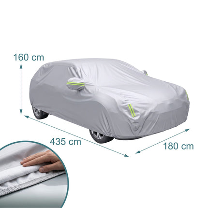 Outdoor Hatchback Car Cover, 400–435 cm, Silver