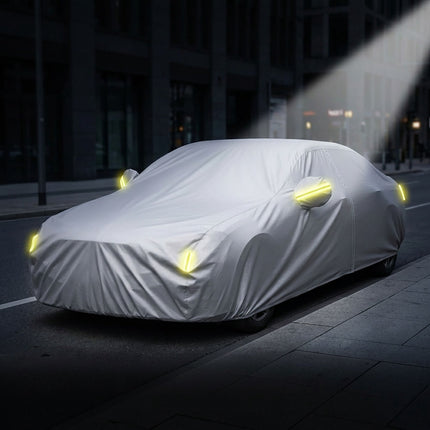Outdoor Hatchback Car Cover, 400–435 cm, Silver
