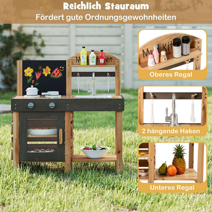 Outdoor-Matscheküche für Kinder mit Tafel & Spüle