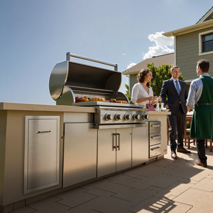 Outdoor Kitchen Trash Drawer, Stainless Steel, 13.5 x 19.6 x 25.8 in