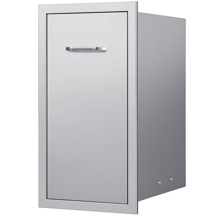 Outdoor Kitchen Trash Drawer, Stainless Steel, 13.5 x 19.6 x 25.8 in