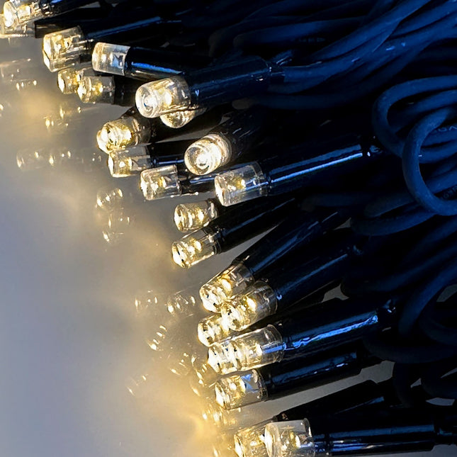LED Lichterkette Außen, 10m 100 LEDs, Warmweiß 12V