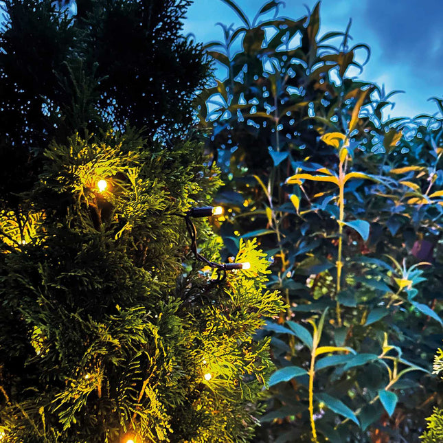 LED Lichterkette Außen, 10m 100 LEDs, Warmweiß 12V