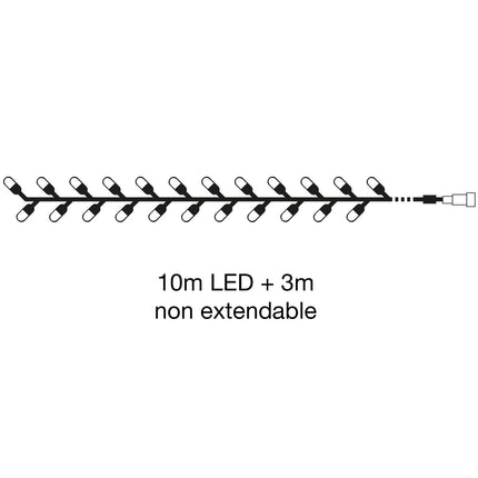 LED Lichterkette Außen, 10m 100 LEDs, Warmweiß 12V