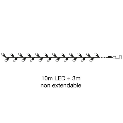 LED Lichterkette Außen 10m, 100 LEDs, Warmweiß