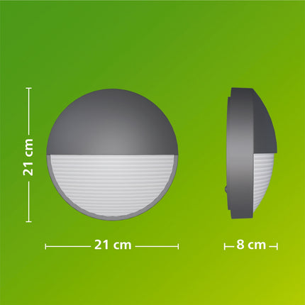 Außen-LED-Wandleuchte, 800lm, Warmweiß, Anthrazit