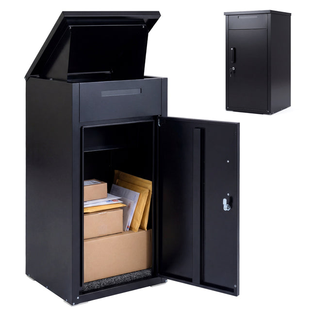 Abschließbare Paketbox für den Außenbereich, Stahl, 45x44x86 cm
