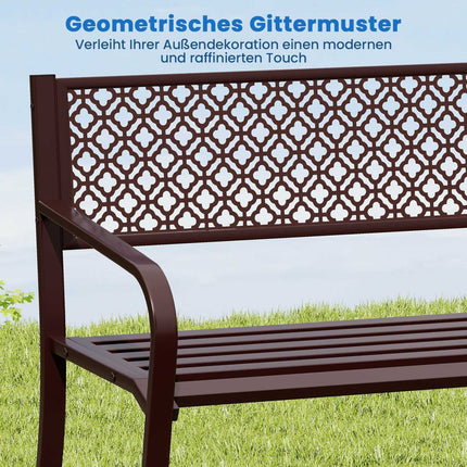 Outdoor Metal Bench, Weatherproof, 2-3 Seats, 360 kg Capacity