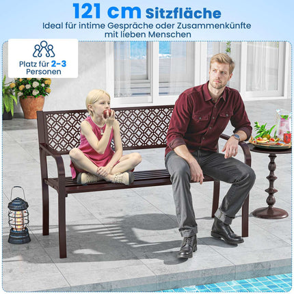 Outdoor Metal Bench, Weatherproof, 2-3 Seats, 360 kg Capacity