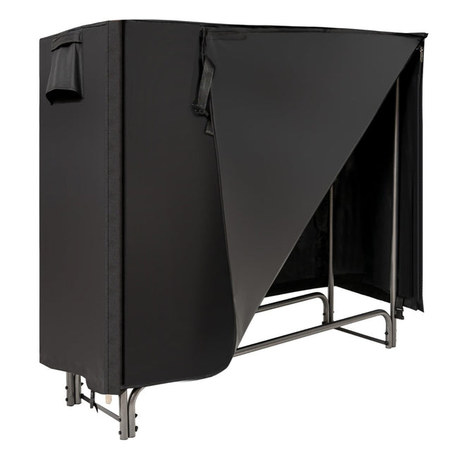 Outdoor Metal Firewood Rack with Waterproof Cover