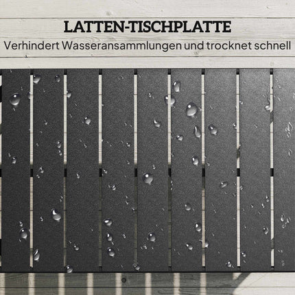 Gartentisch aus Metall, wetterfest, 90x50x43 cm