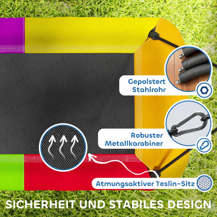 Outdoor-Nestschaukel für Kinder, 148x77 cm, 300 kg Tragkraft