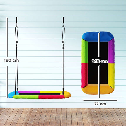 Outdoor-Nestschaukel für Kinder, 148x77 cm, 300 kg Tragkraft