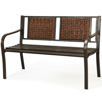 Terrasbank voor buiten – PE-rotan, stalen frame, 227 kg