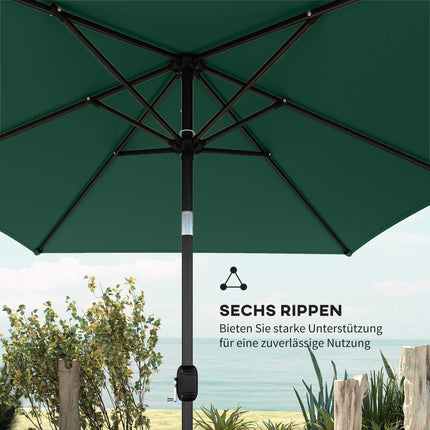 Outdoor Patio Umbrella, Adjustable Tilt, 300x200 cm