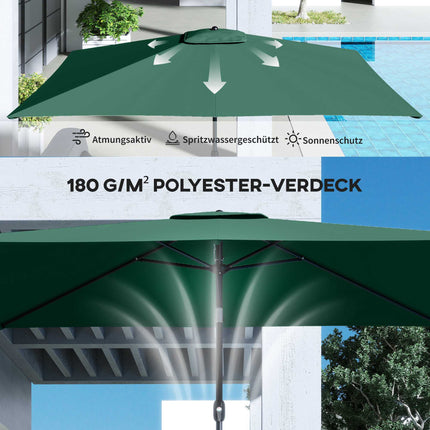 Outdoor Patio Umbrella, Adjustable Tilt, 300x200 cm